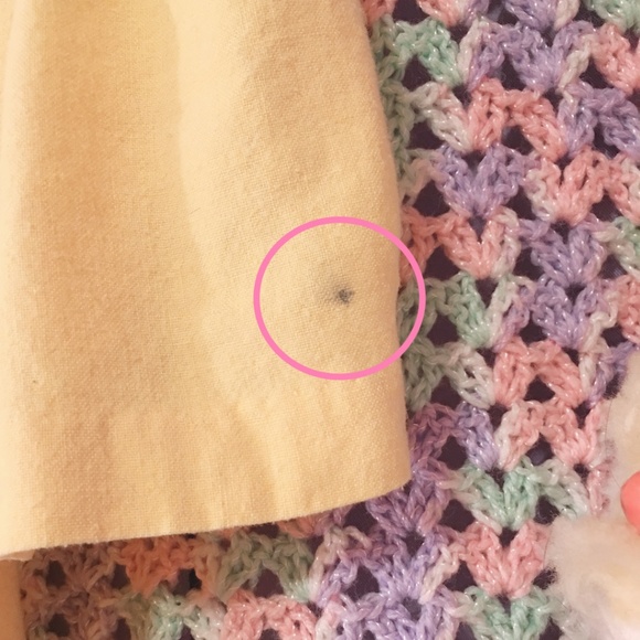 Vintage 80s Good Times Yellow Button Up Top w Bows - Picture 4 of 7